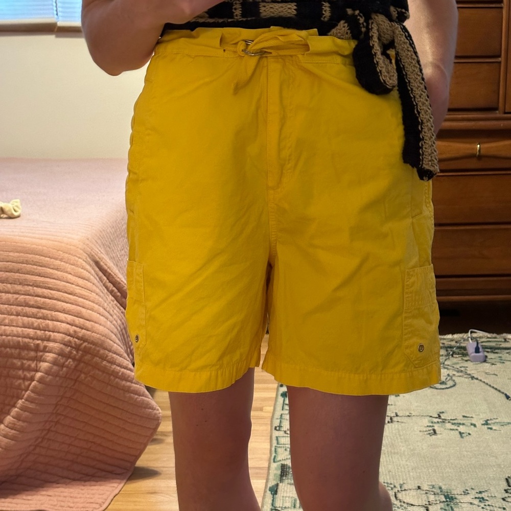 Vintage Y2K Lauren Ralph Lauren Yellow Cargo Shorts